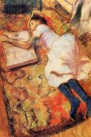 Degas, Edgar - Young Girl Reading on the Floor